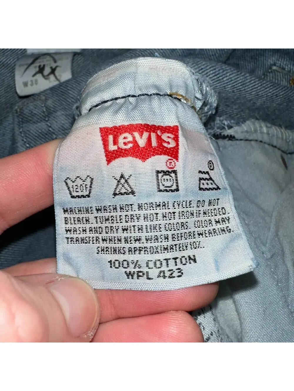 Levis 501 Vintage Y2K Mexico Straight Leg Jeans 38x32 90s Med Wash Act 36x28